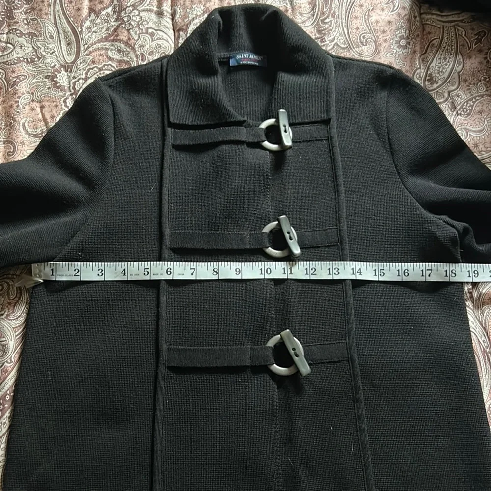 Saint James Breton Wool Sweater in Black Size 8. - Picture 7 of 12
